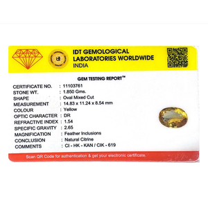 Citrine 9.25 Carat Loose Gemstone for Fine Jewelry - Product Image 4