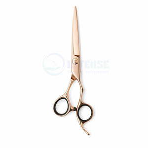 Juego de Tijeras de Peluquería Profesionales en Oro Rosa y Tijeras de Entresacar, Combo Premium para Salón y Barbería - Product Image 3