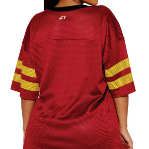 Uniformes de Fútbol Americano para Mujer, Sublimación Completa, Tallas de Mujer, Jersey Rojo y Amarillo, Camiseta Deportiva, Proveedor Mayorista - Product Image 3