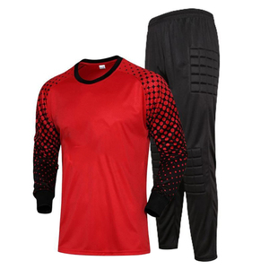 Custom Printed Breathable Goalkeeper Uniform Wholesale <b>Soccer</b> Goalie Jersey and Shorts Set Padded Long Sleeve Kit Men - Product Image 4