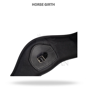 Sangle de dressage en cuir courte anatomique pour selle de cheval avec boucles en acier inoxydable - Product Image 2
