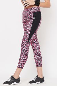 Leggings de yoga imprimés taille haute pour femme, pantalon longueur cheville, extensible dans quatre directions, léger, en Spandex/Nylon Polyester, pour l'entraînement - Product Image 3