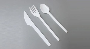 Fourchette de table jetable écologique pour le déjeuner, fourchette en papier 155 mm, pour les collations et les repas commerciaux, paquet de 50 pièces, utilisation en restaurant - Product Image 1