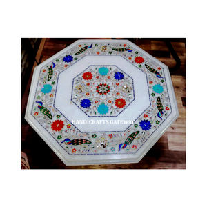 Mesa de Comedor con Tapa de Mármol con Incrustaciones de Forma Octagonal para Té y Café, Decoración del Hogar, Mayorista y Proveedor al Precio Más Bajo - Product Image 6