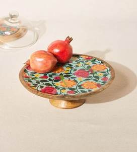 Polish Finished Epoxy Resin <b>Cake</b> Pedestal <b>Stand</b> Metal Leg Chic Dessert Display Serving Tray for Restaurant Hotel Home Decoration - Product Image 4