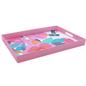 Plateau laqué MDF personnalisé avec design exquis Plateau de salle de bain pour boissons - Product Image 1