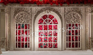 Decoración Moderna y Lujosa para Escenario de Recepción de Bodas con Sofá Dorado, Diseño Floral, Fibra de Vidrio Ligera, Tamaño Personalizado - Product Image 4
