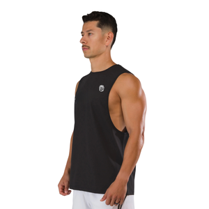 เสื้อกล้ามผู้ชายสีดำ แขนกุด ทรงเข้ารูป น้ำหนักเบา สำหรับออกกำลังกาย ฟิตเนส เล่นกีฬา รับผลิตตามสั่ง ขายส่งจำนวนมาก - Product Image 2