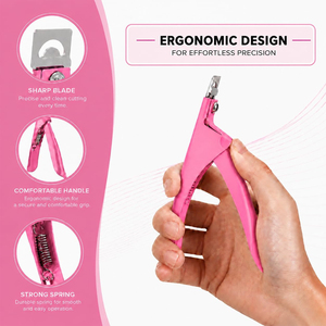Cortadores de puntas de uñas acrílicas MARI INSTRUMENTS con imanes de medición, color rosa, 3 formas, para uso en salones de belleza - Product Image 5