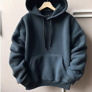 เสื้อฮู้ดฟลีซแบบสวมหัวทรงโอเวอร์ไซส์ น้ำหนักมาก ระบายอากาศได้ดี สำหรับทุกเพศ มีกระเป๋า เหมาะสำหรับฤดูหนาว - Product Image 5