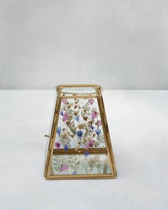 Decorative Glass Jewelry Organizer <b>Box</b> Metal Frame <b>Keepsake</b> Case Amazing Printed Fabulous Jewelry Organizer - Product Image 3
