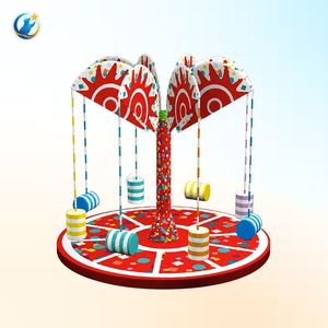 Manège à thème bonbons fantaisie, palette de pastels chauds, pour enfants, revêtement non toxique, matériaux durables, OEM/ODM - Product Image 5