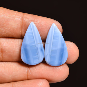Natural Owhyee <b>Blue</b> <b>Opal</b> Cabochon Jewellery Making Gemstone High Quality Pear Shape Loose FAIJAN GEMS Rajasthan Third Party - Product Image 2