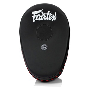 Mitaines de frappe courbes noires en cuir Fairtex pour adultes – Équipement d'entraînement de boxe, MMA, Muay Thai, sparring et protection - Product Image 1