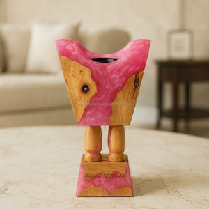 Quemador de madera epoxi hecho a mano Bakhoor Perfume llama Medkhan incienso evaporador Ramadán regalo y difusor de aromaterapia - Product Image 2