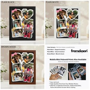 Cadre photo vertical en bois massif fait main, vintage et moderne, pleine couleur, pour montage mural et sur table, encadrement décoratif abordable - Product Image 6