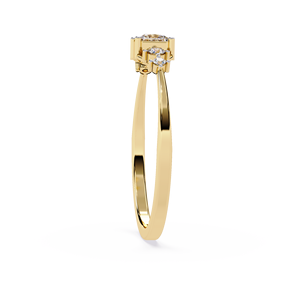 Anillo de compromiso de diamantes naturales Center Natural, diseño simple de princesa, apilable, 0.25 quilates, certificado IGI, joyería para mujer - Product Image 3