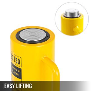 Cilindro Idraulico a Semplice Effetto da 20 Tonnellate con Corsa da 6 Pollici e Attacco Rapido - Product Image 3