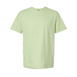 T-shirt pour homme en coton 100% vert clair, coupe ample, manches courtes, col rond, couleur unie, écologique, qualité supérieure - Product Image 3