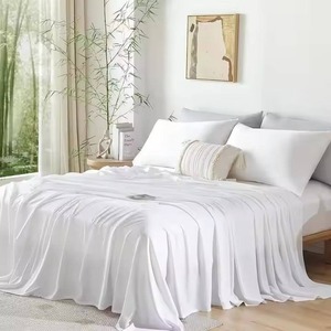 Drap de lit en bambou de qualité supérieure 300TC, uni, respirant, rafraîchissant, doux, pour chambre à coucher, hôtel, resort, spa, maison d'hôtes - Product Image 4