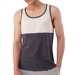 Débardeur de sport décontracté pour homme, 100 % coton tricoté 180 GSM, respirant, séchage rapide, col en V, couleur unie, pour la musculation - Product Image 1