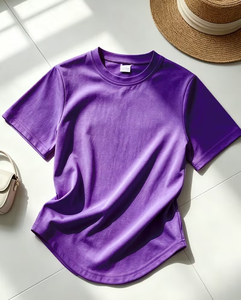 เสื้อยืดผู้หญิงแฟชั่นฤดูร้อนใหม่สุดคุ้ม 100% โพลีเอสเตอร์ พิมพ์ลายเปล่า สามารถสั่งทำโลโก้ได้ เสื้อยืดแขนสั้นแบบยูนิเซ็กซ์ - Product Image 5