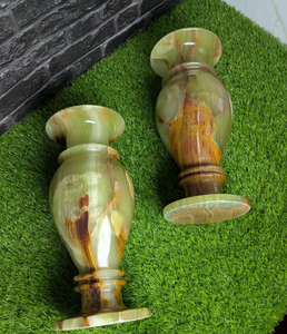 Jarrón de Ónix Verde Hecho a Mano, Piedra de Mármol Natural, Decoración de Lujo para el Hogar, Maceta de 5x12 Pulgadas, Decoración de Mesa - Product Image 3