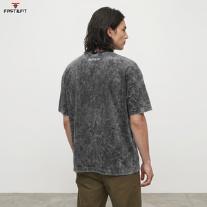 T-shirt décontracté personnalisé à manches courtes et coupe oversize pour homme, 100 % coton, imprimé, fabriqué au Pakistan, collection 2025 - Product Image 4