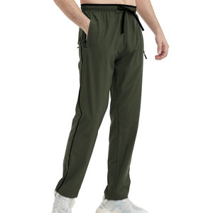 <b>Men</b> Casual Flare Trouser Mid Waist Elastic Breathable Eco-Friendly Fabric Soft <b>Stretch</b> Modern Style OEM Service Everyday Use - Product Image 1