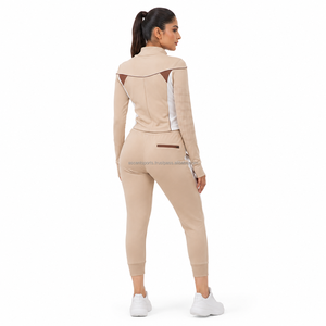 Women's Performance Half Zip Tracksuit <b>Athletic</b> Jogger Set Fitness Sportswear Custom Logo OEM ODM Wholesale Apparel Manufacturer - Product Image 2