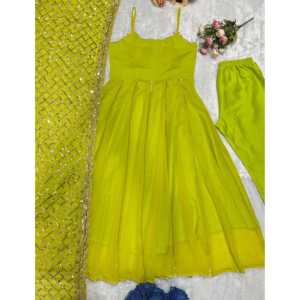 Vestido de Fiesta para Mujer de Diseñador con Conjunto de Dupatta - Product Image 5