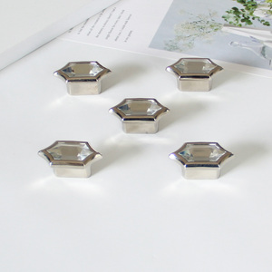 OEM Available <b>Crystal</b> Style Hexagon Zinc Alloy Handle for Modern Cabinet Kitchen Bathroom Dresser Drawers Elegant Furniture - Product Image 3