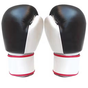 Gants de boxe en cuir PU 8oz avec logo personnalisé, ensemble à lacets, motif imprimé, gants d'entraînement avec tailles 16oz pour les sports de plein air - Product Image 1