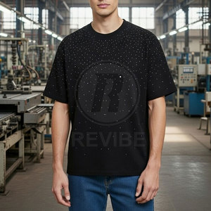 เสื้อยืดแขนสั้นขายดี ผ้าฝ้าย 100% คุณภาพสูง ระบายอากาศได้ดี ผ้าแคนวาสเรียบง่าย สไตล์ลำลอง ประดับเพชรเทียม ดีไซน์ใหม่ ทันสมัย - Product Image 5