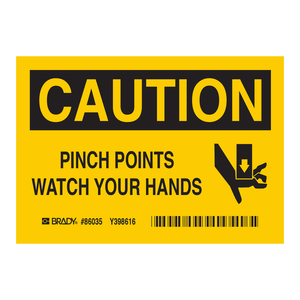 Etiquetas Rectangulares Autoadhesivas de Advertencia Brady, Señales de Seguridad Impresas a Color en Plástico Resistente para Maquinaria Industrial - Product Image 1