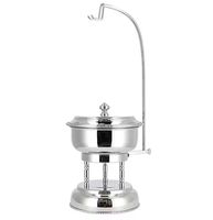 Couverture de lampe chauffante de luxe en acier inoxydable pour buffet, chauffe-plat décoratif pour hôtels et traiteurs, diamètre 33 cm