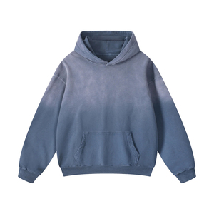 Sudaderas con Capucha para Hombre, Estilo Vintage, Lavado Degradado, Algodón Grueso, Sudaderas con Capucha de Alta Calidad - Product Image 1
