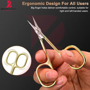 Tijeras de Manicura Extra Finas Curvadas de Color Dorado 2026, Tijeras Pequeñas Profesionales para Cutículas - Product Image 3