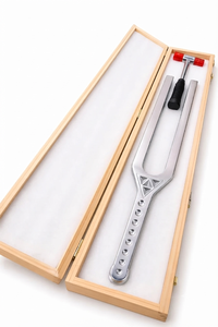 Diapason en acier inoxydable massif 128 Hz, accordage C |   Outil de sonothérapie certifié ISO pour la relaxation et la méditation - Product Image 1
