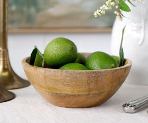 Natural Handcrafted <b>Wooden</b> Bowl for <b>Dining</b> <b>Table</b> Polished with Durable <b>Rustic</b> Finish for Salad Serving and Home Decoration - Product Image 5