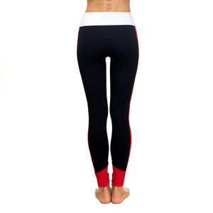 Leggings blancs pour femmes, taille mi-haute, en polyester uni avec dentelle, séchage rapide, légers, extensibles, pour l'entraînement, la course et le yoga - Product Image 2