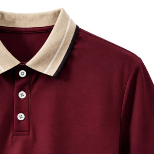 Polo à manches courtes pour homme, couleur personnalisée, coupe classique, couleur unie, bordure contrastée, boutons, tissu Oxford en coton - Product Image 6