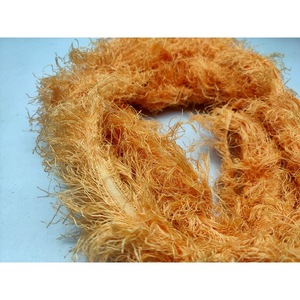 Cinta de Lino 100% Naranja con Efecto Frizz para Tejido, Arte Textil y Manualidades - Product Image 3