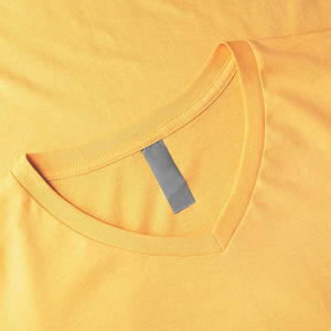 V-Neck <b>Polyester</b>/Cotton Fleece Men's <b>T</b>-<b>Shirts</b> Regular Fit Casual Solid Front Logo Summer Street Wear - Product Image 6