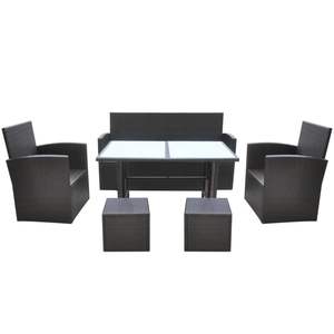 Conjunto de Jardín Grande de Acero con Recubrimiento en Polvo Marrón - Mesa y Sillas Resistentes para Uso en Exteriores - Product Image 3