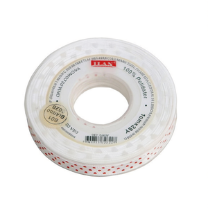 Ruban Ilan 1,0 cm 25Y Blanc avec des points rouges pour l'artisanat - Product Image 1
