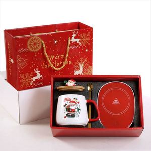 New Year Custom Logo Christmas Set Ceramic Mug and Constant Temperature <b>Cup</b> Corporate With Elegant Gift Box - Product Image 2