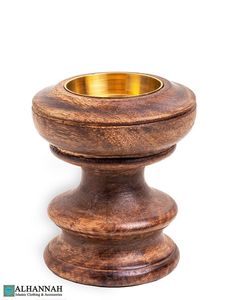 <b>Wooden</b> bakhoor burner stand with metal plate and tealight incense warmer adjustable height charcoal resin burner home fragrance - Product Image 4