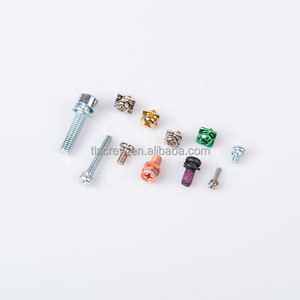 Tornillo Sems, cabeza plana <span class=keywords><strong>de</strong></span> acero, unidad Phillips, tornillo combinado Chapado en zinc con resorte y arandela plana, tornillo electrónico <span class=keywords><strong>de</strong></span> cabeza plana - Product Image 6