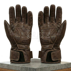 Premium Winter Leather Motorbike <b>Gloves</b> Breathable Comfortable Waterproof <b>Touchscreen</b> Compatible Hand Grips Adjustable Wrist - Product Image 4